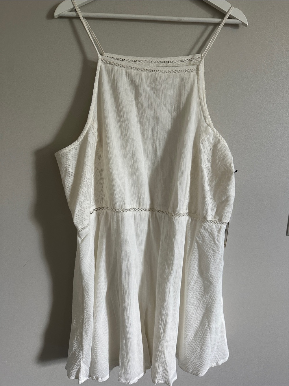 Country White Embroidered Halter Mini Dress - Picture 11 of 11